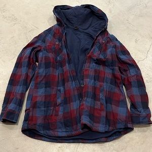 Eddie Bauer hooded lined flannel XL women’s
